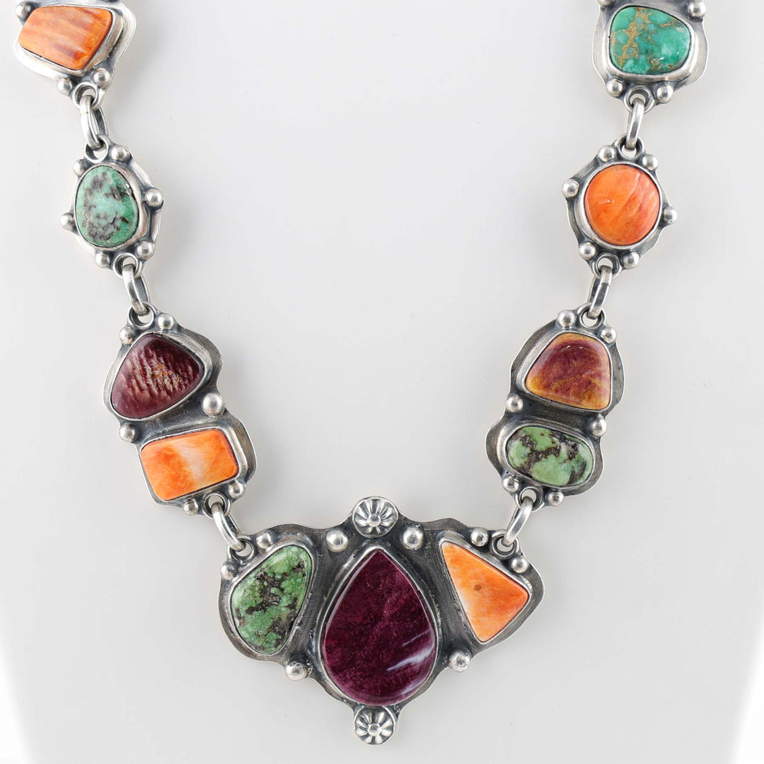 Turquoise and Spiny Oyster Necklace