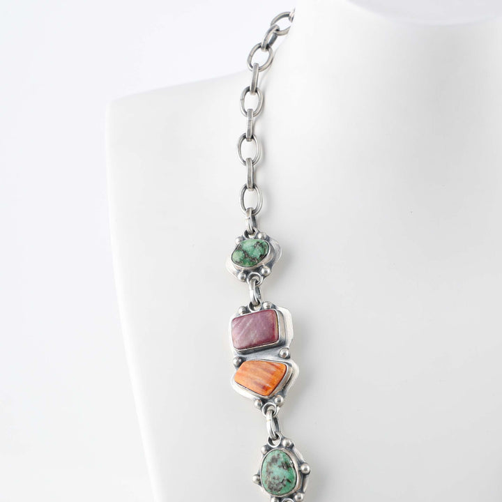 Turquoise and Spiny Oyster Necklace