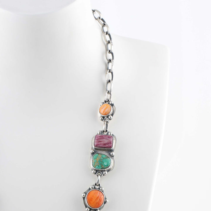 Turquoise and Spiny Oyster Necklace