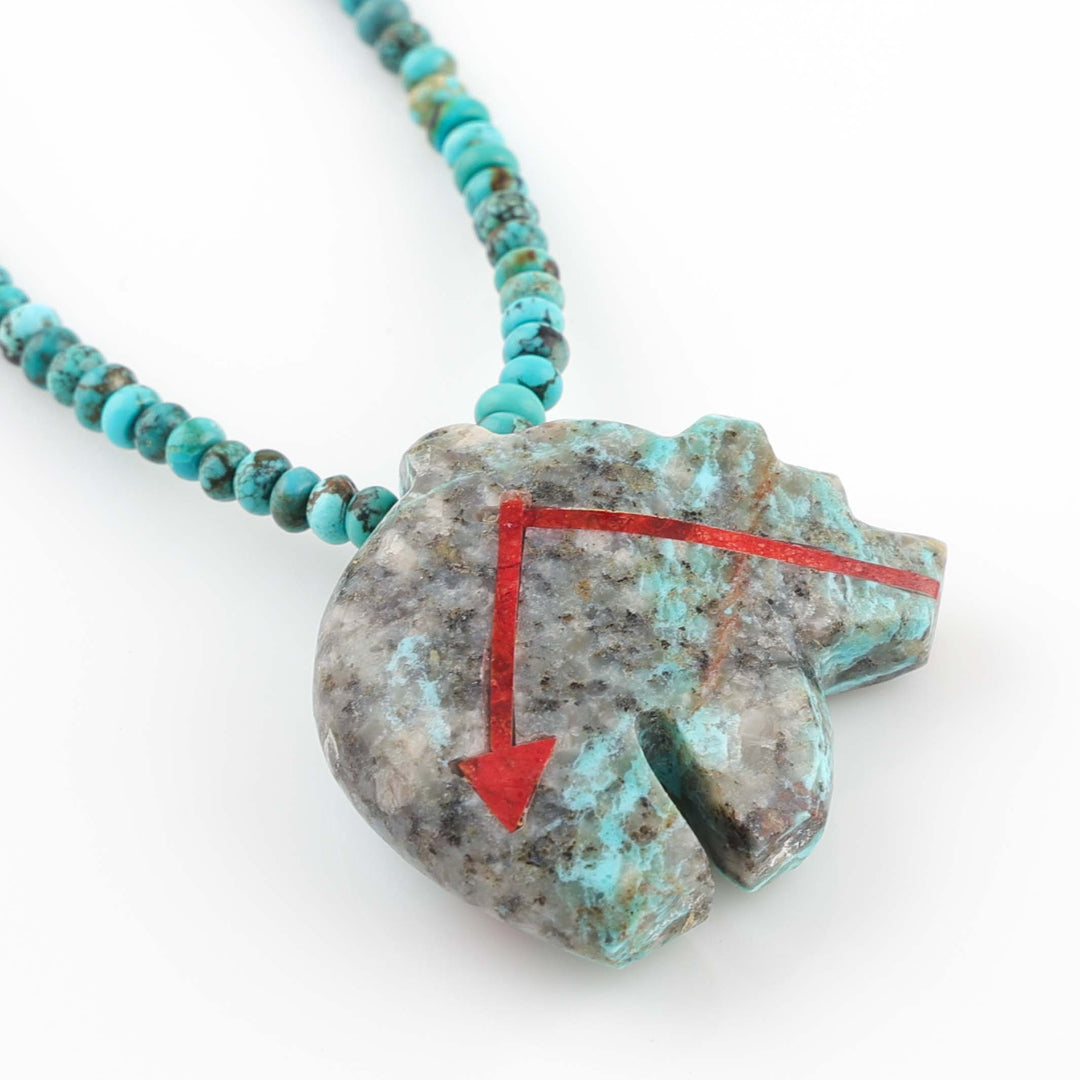 Turquoise Bear Fetish Necklace