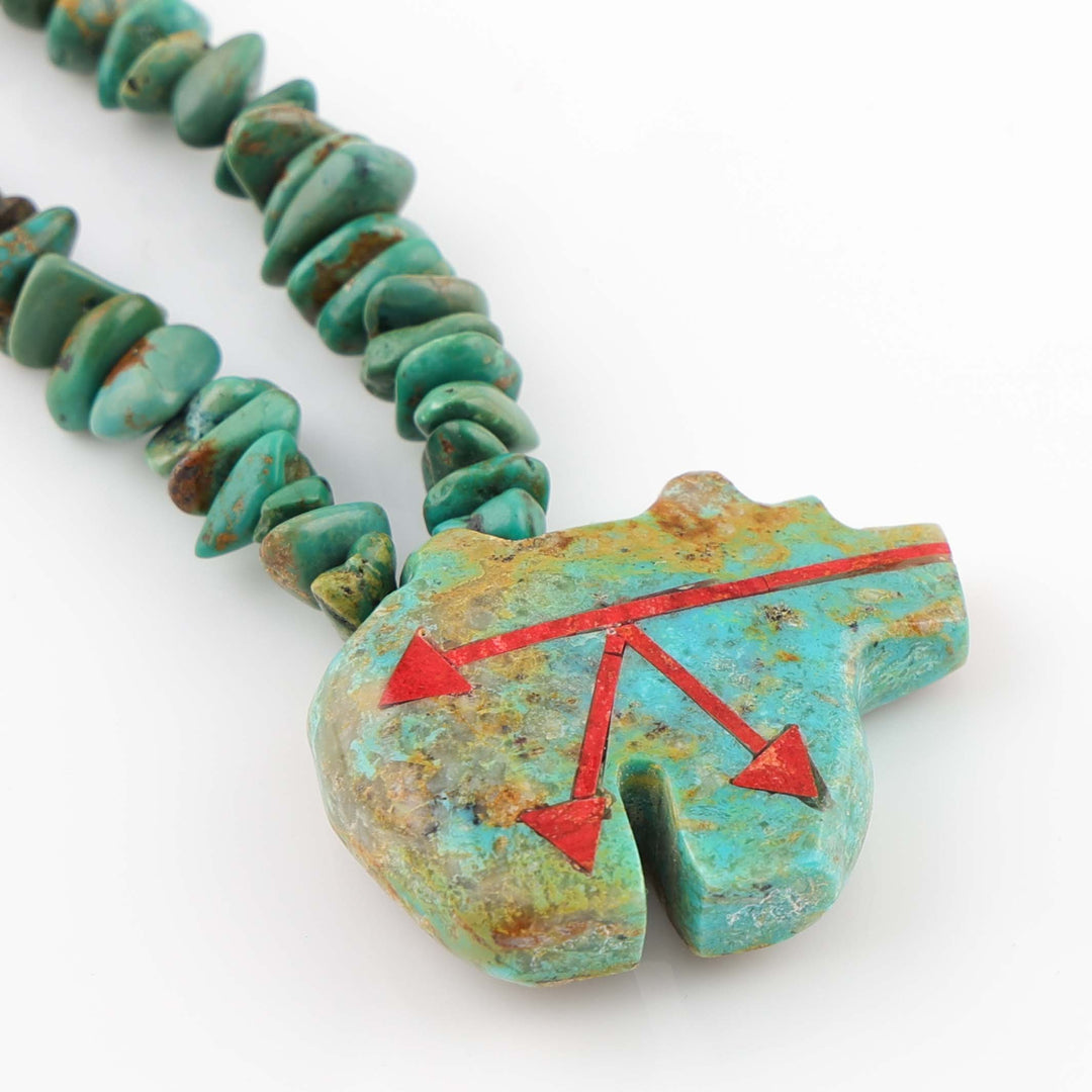 Turquoise Bear Fetish Necklace
