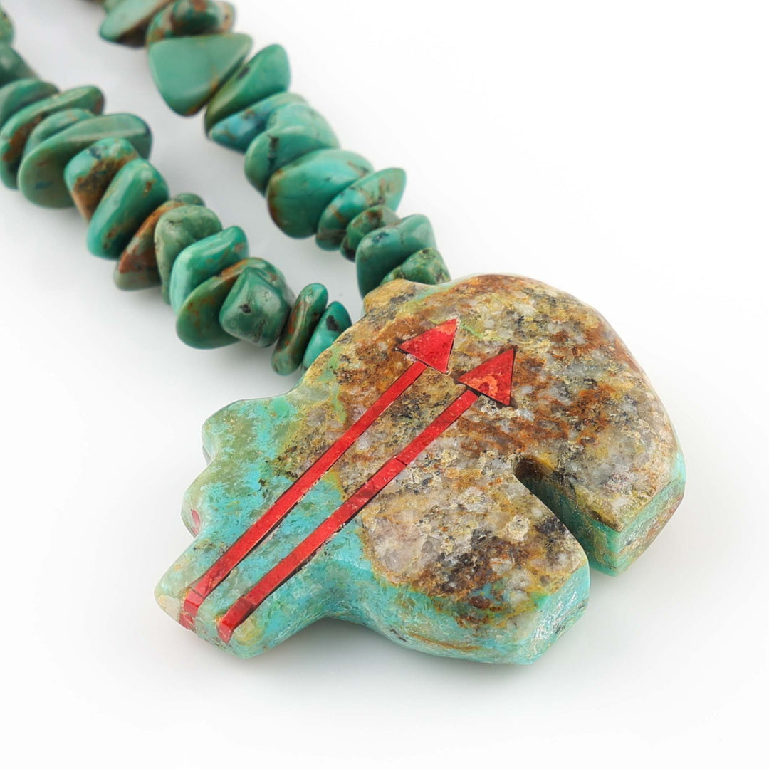 Turquoise Bear Fetish Necklace