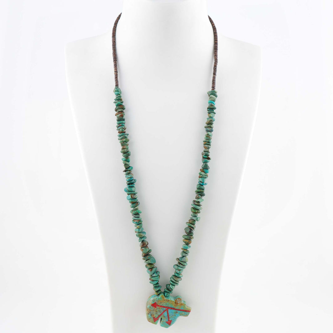 Turquoise Bear Fetish Necklace