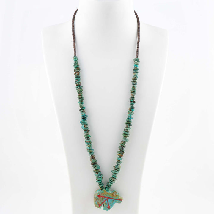 Turquoise Bear Fetish Necklace