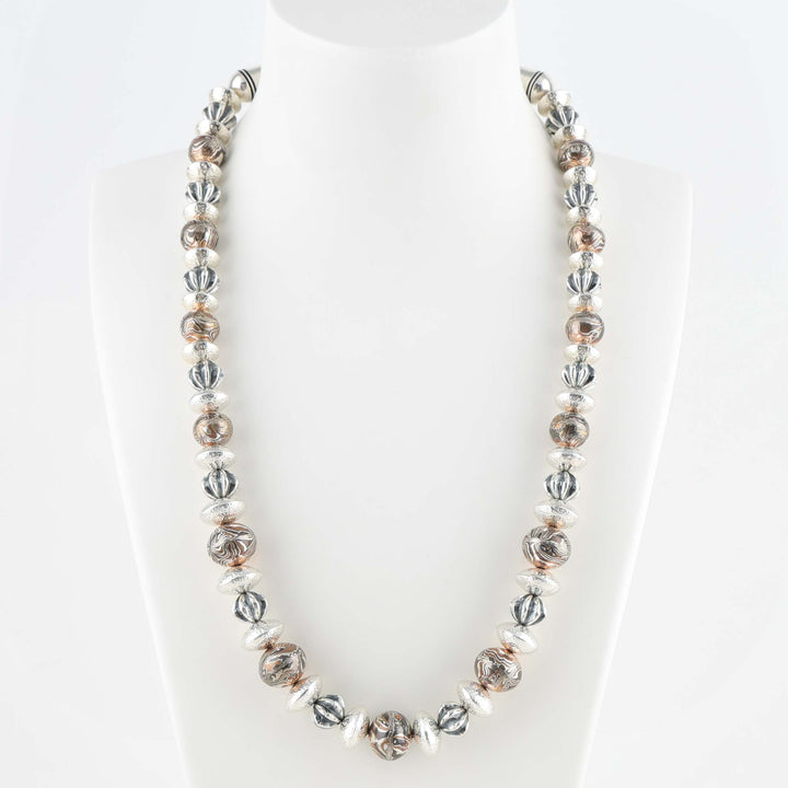 Mokume Bead Necklace