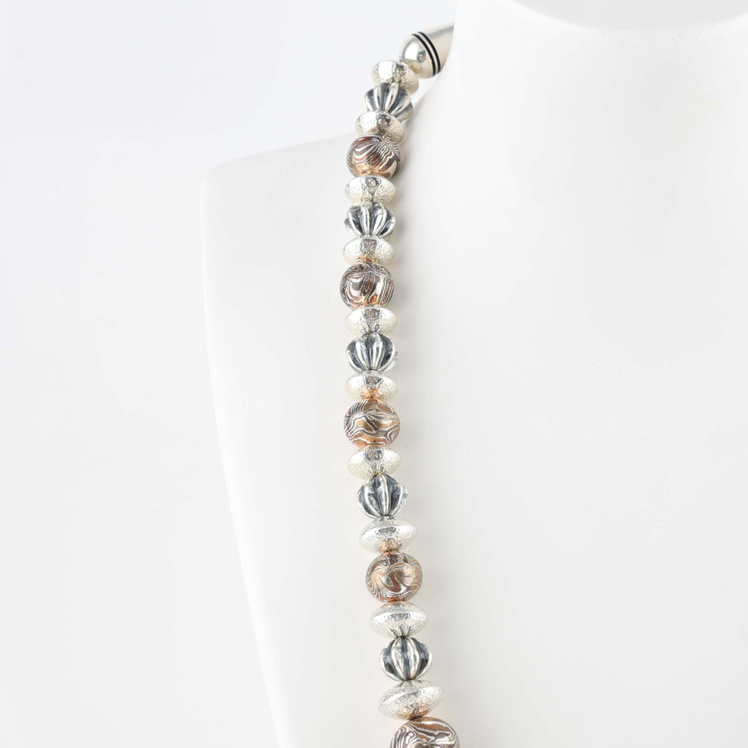 Mokume Bead Necklace