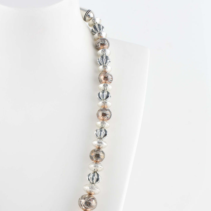 Mokume Bead Necklace