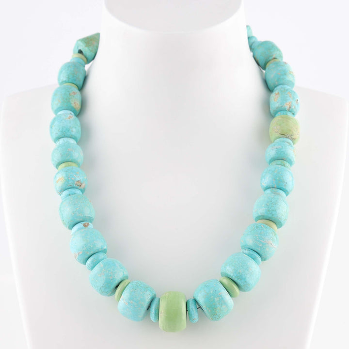 Turquoise and Gaspeite Necklace