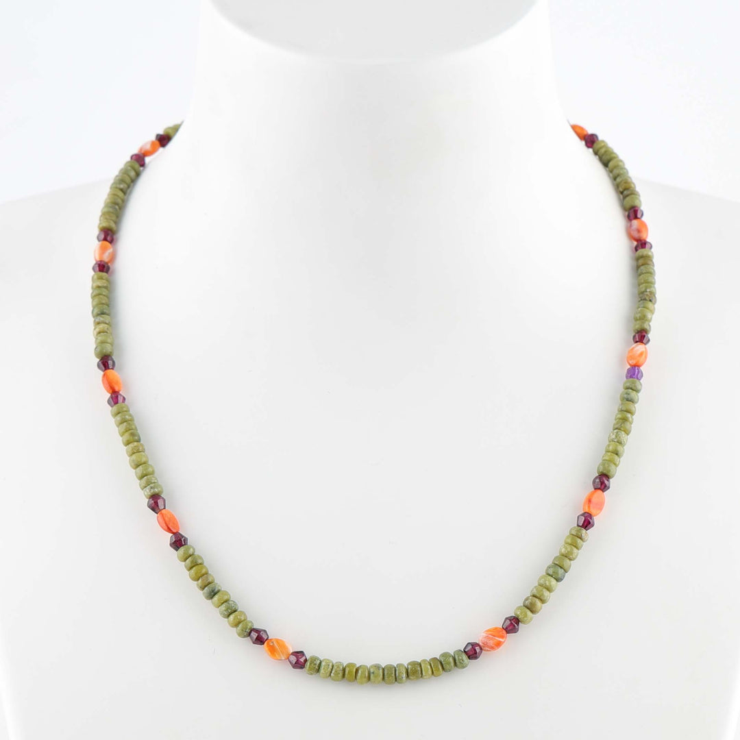 Multi-Stone Bead Necklace
