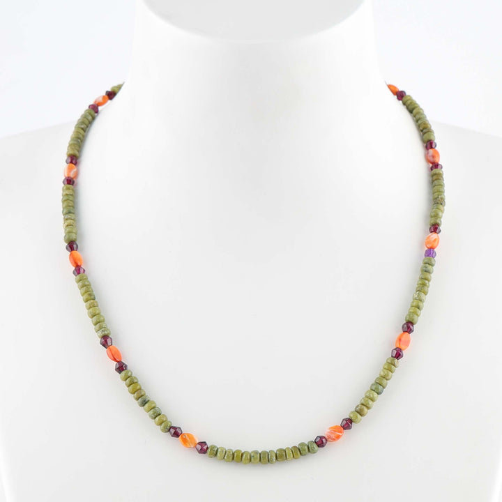 Multi-Stone Bead Necklace