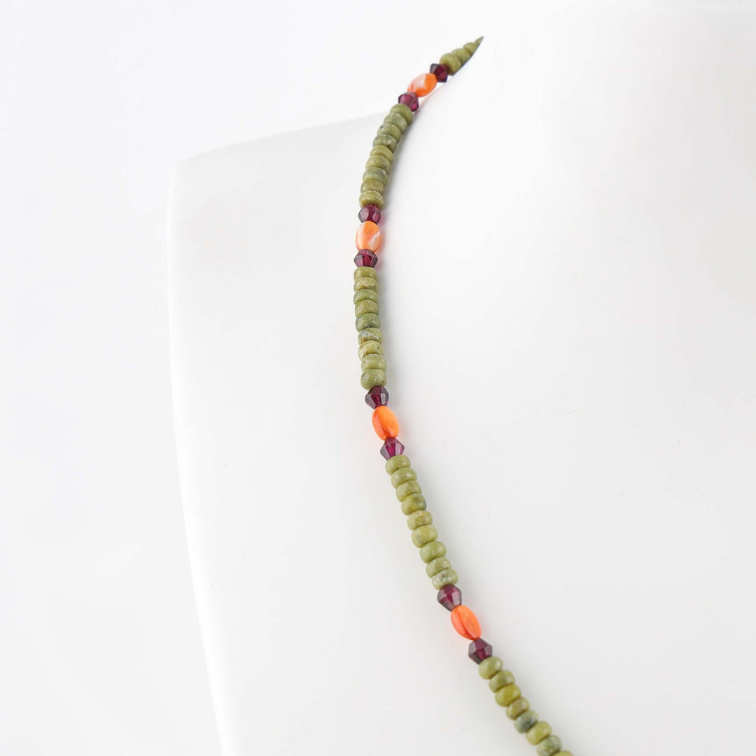 Multi-Stone Bead Necklace