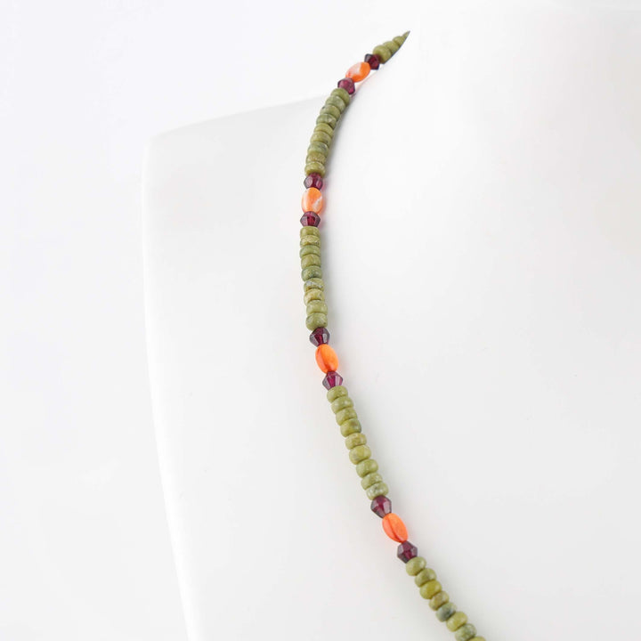 Multi-Stone Bead Necklace