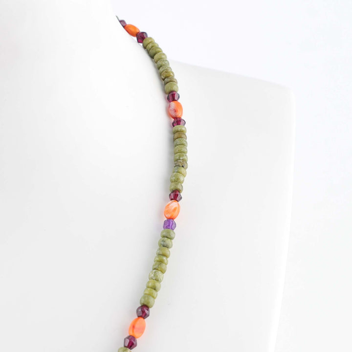 Multi-Stone Bead Necklace
