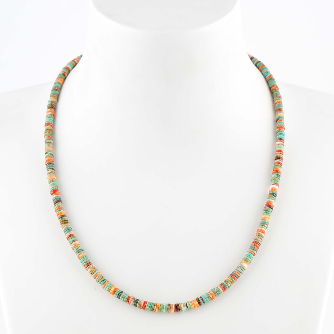 Turquoise and Spiny Oyster Shell Necklace