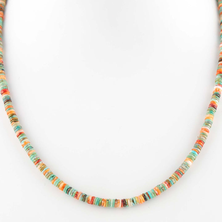 Turquoise and Spiny Oyster Shell Necklace