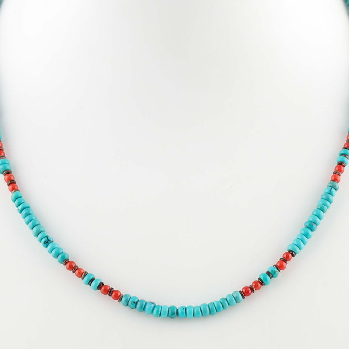 Turquoise and Coral Necklace