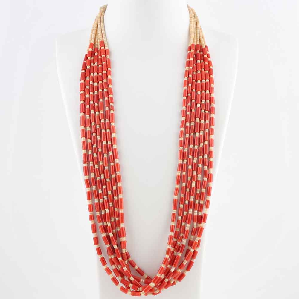 1980s Coral and Shell Necklace
