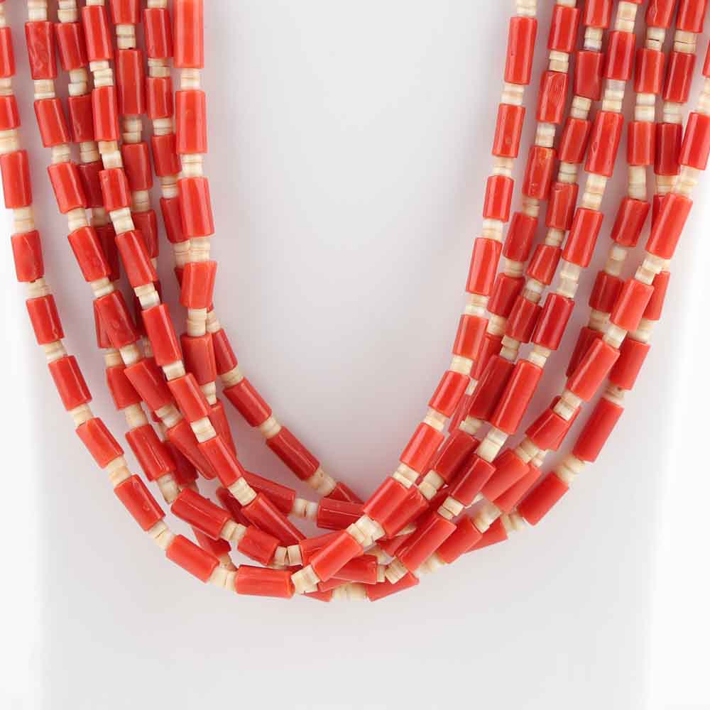 1980s Coral and Shell Necklace
