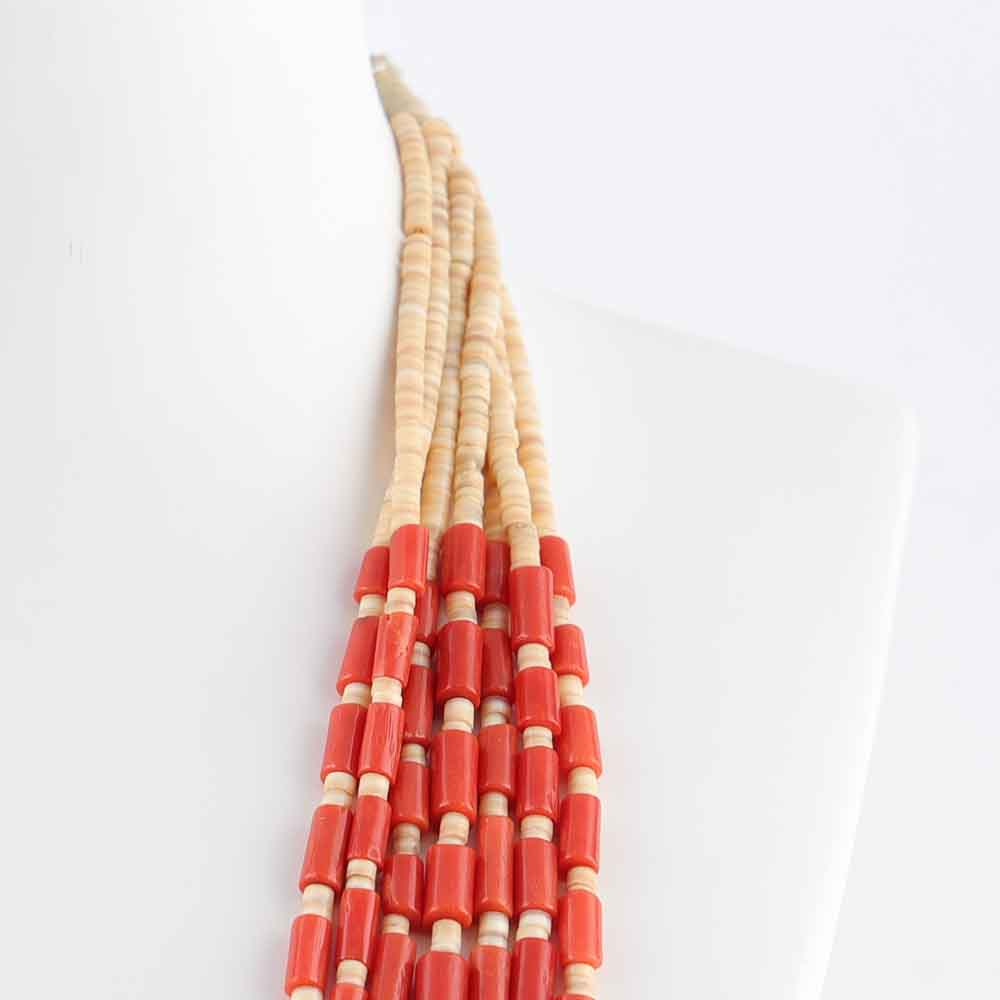 1980s Coral and Shell Necklace