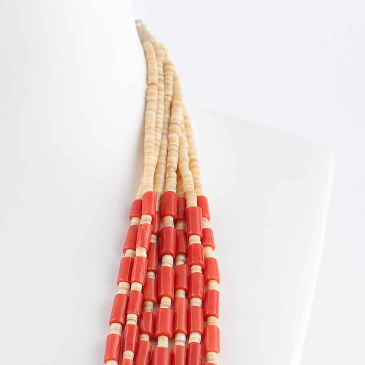 1980s Coral and Shell Necklace