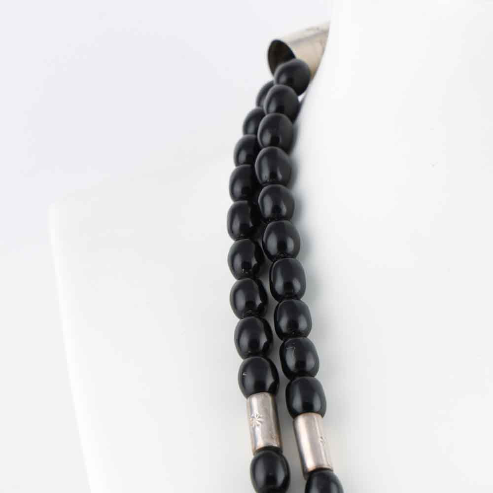 Jet and Abalone Shell Necklace