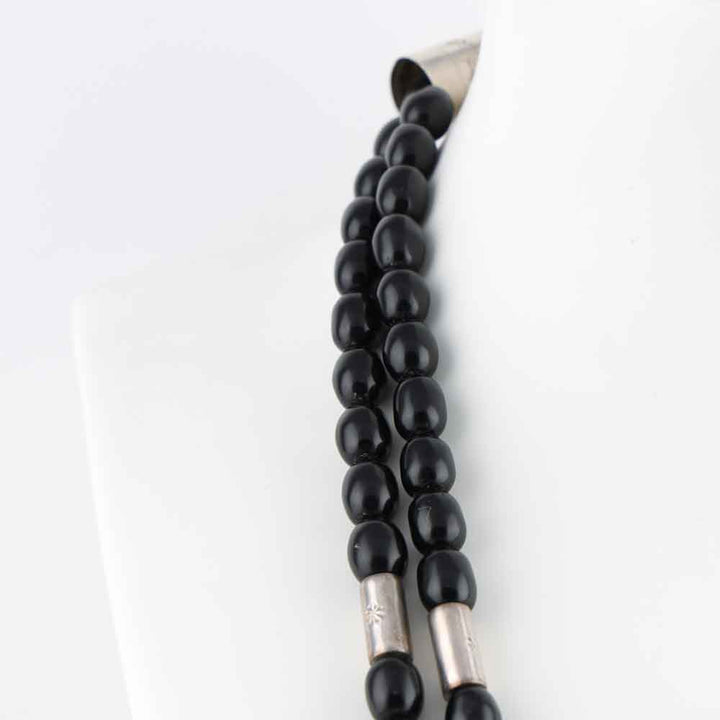 Jet and Abalone Shell Necklace