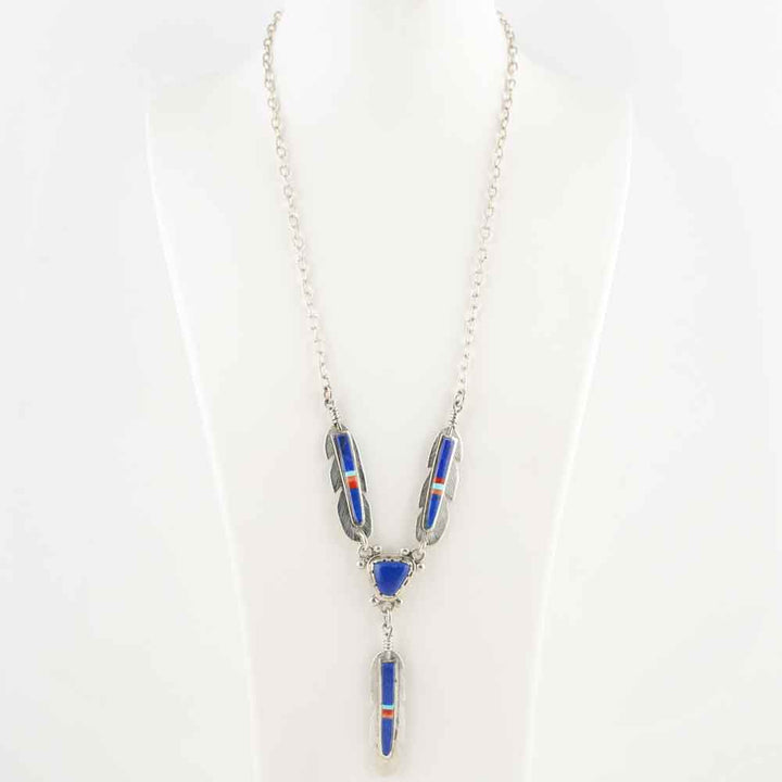 Lapis Feather Necklace