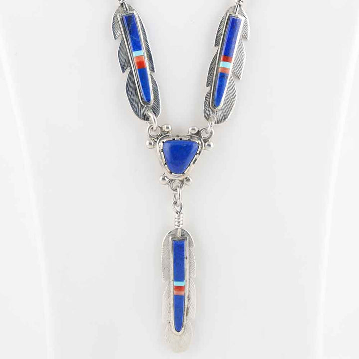 Lapis Feather Necklace