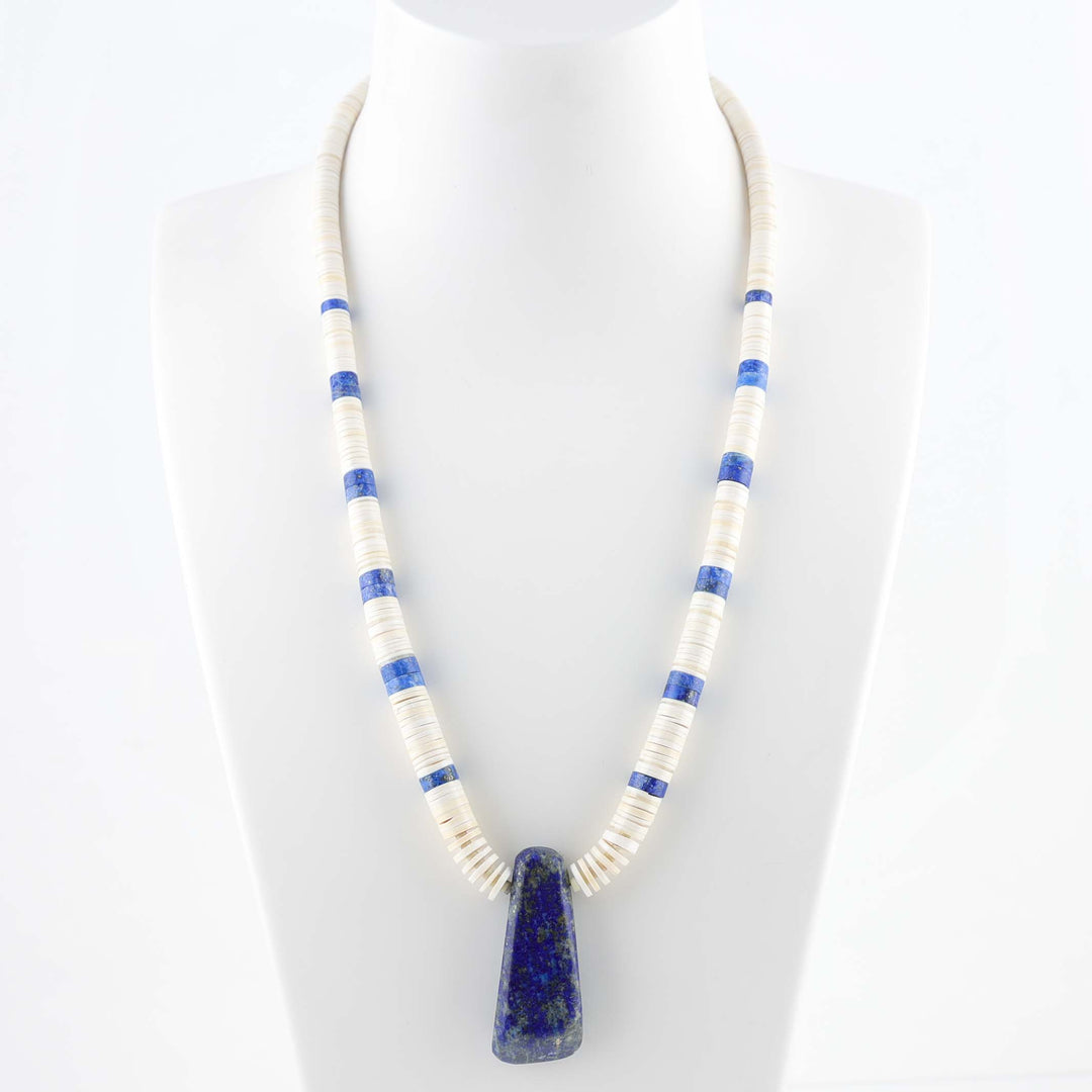 Lapis and Shell Necklace