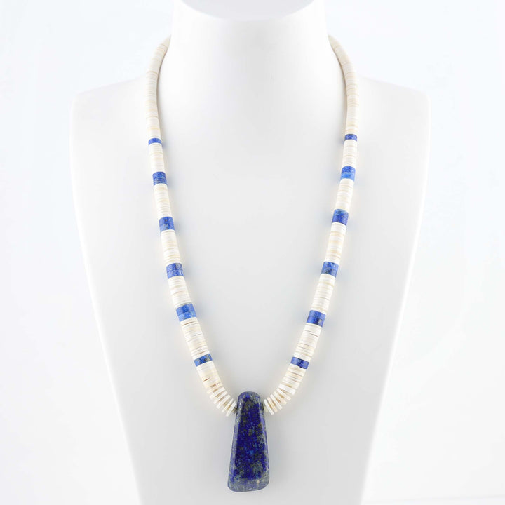 Lapis and Shell Necklace