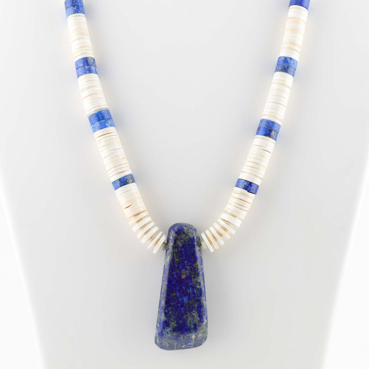 Lapis and Shell Necklace