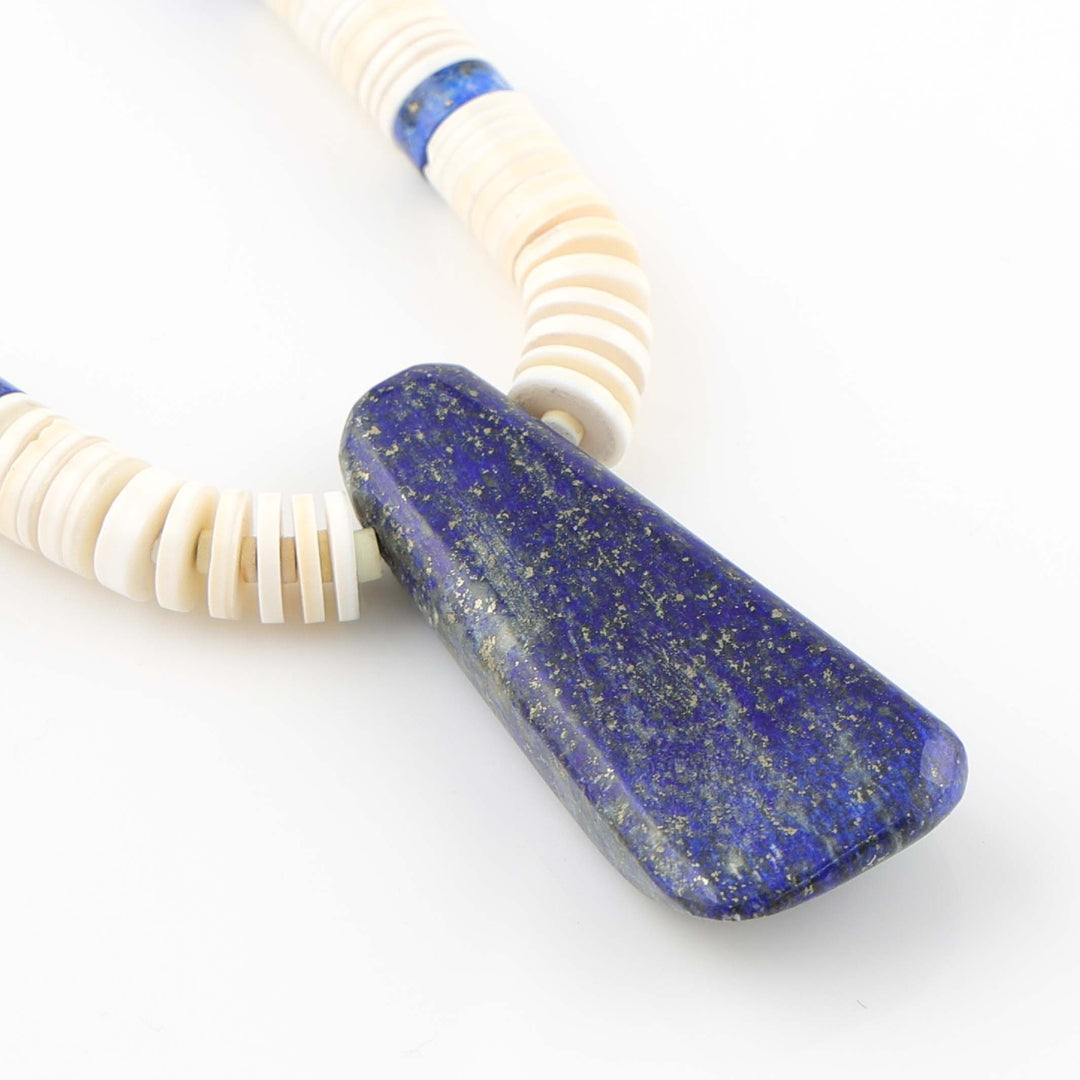Lapis and Shell Necklace