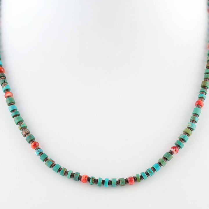 Turquoise and Spiny Oyster Necklace