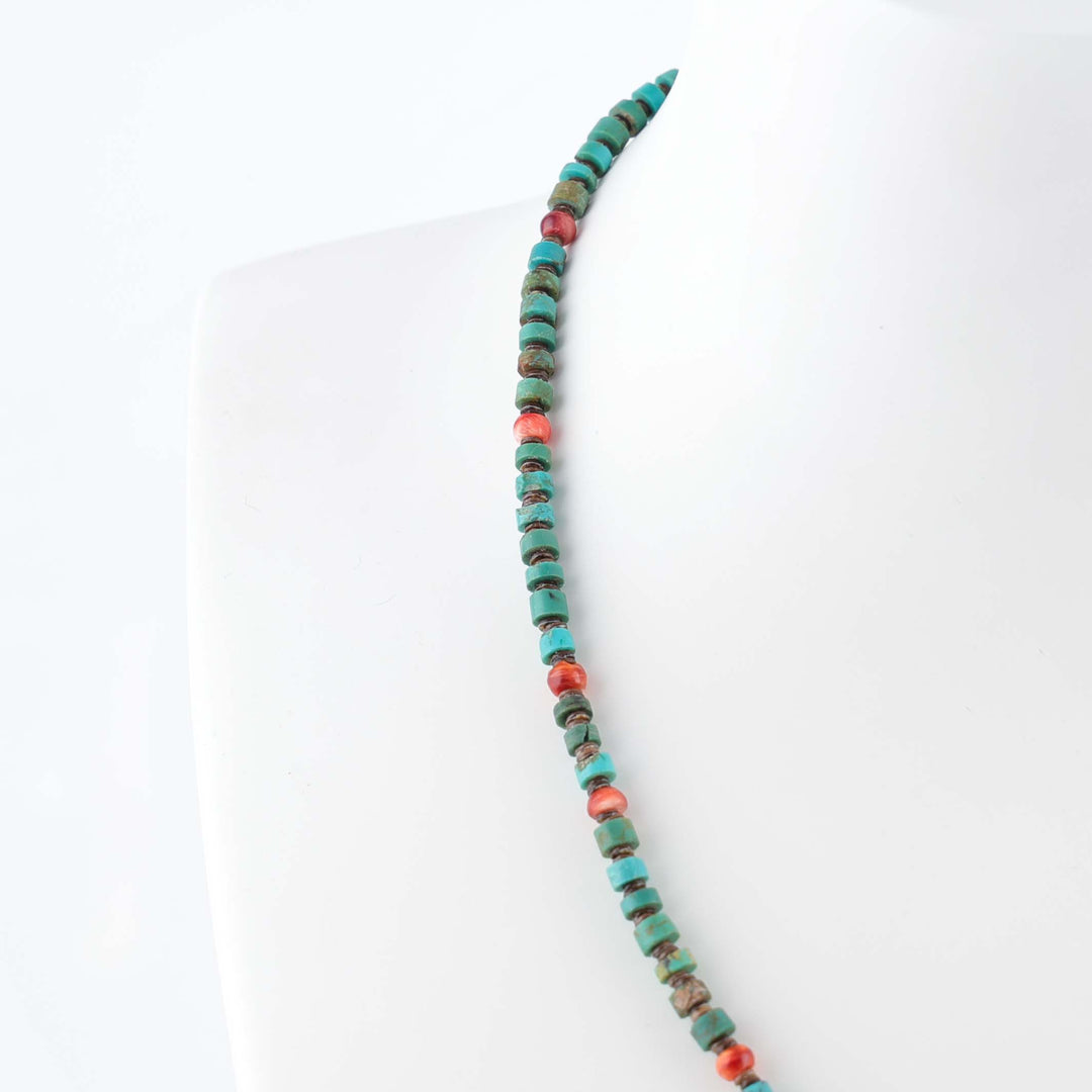 Turquoise and Spiny Oyster Necklace