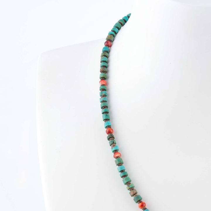 Turquoise and Spiny Oyster Necklace