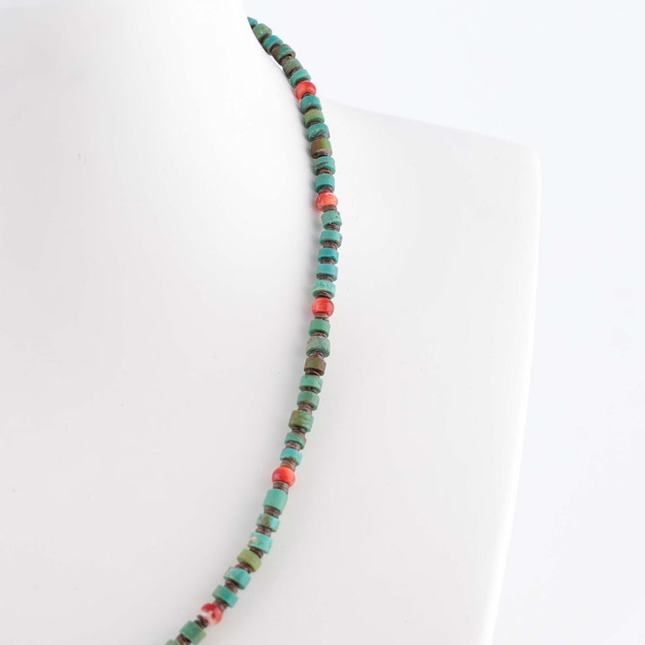 Turquoise and Spiny Oyster Necklace