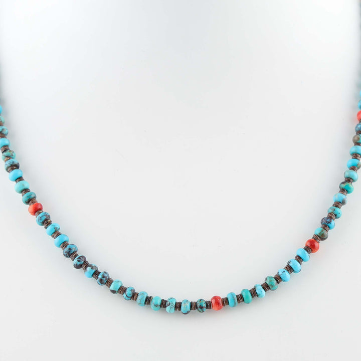 Turquoise and Spiny Oyster Necklace