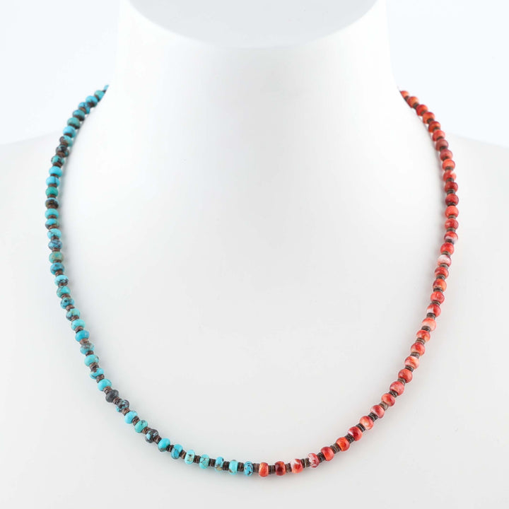Turquoise and Spiny Oyster Necklace