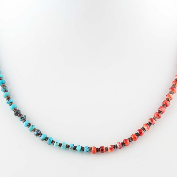 Turquoise and Spiny Oyster Necklace