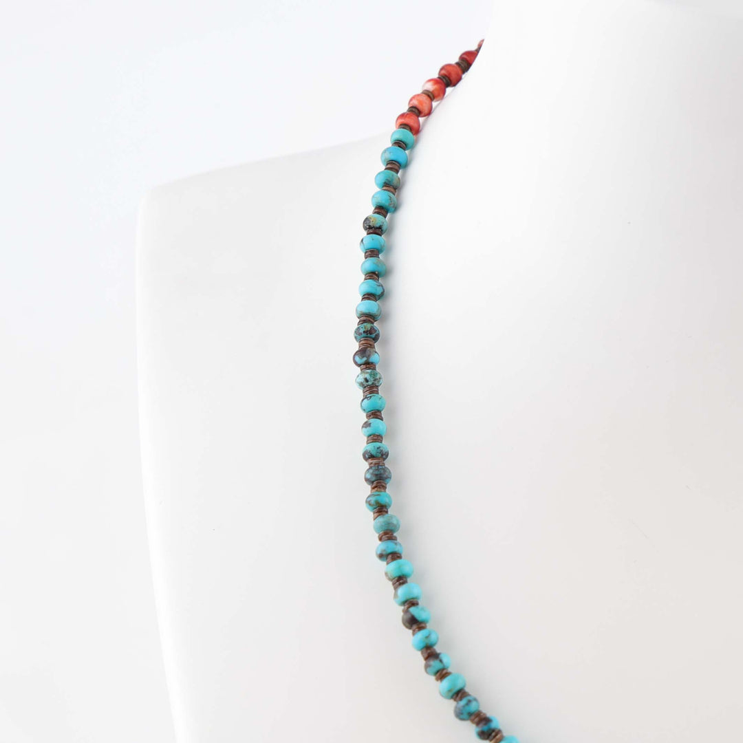 Turquoise and Spiny Oyster Necklace