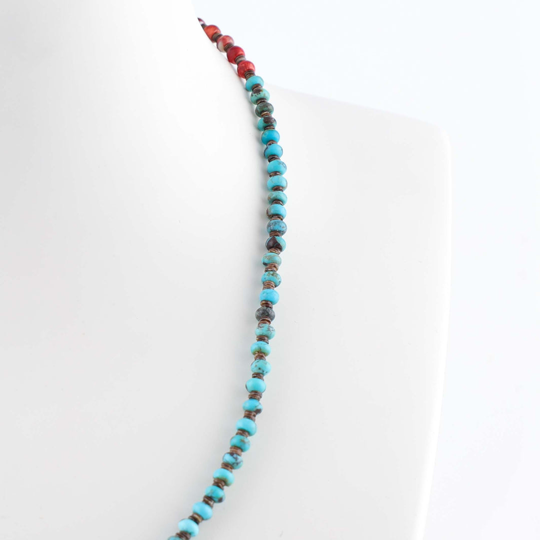 Turquoise and Spiny Oyster Necklace