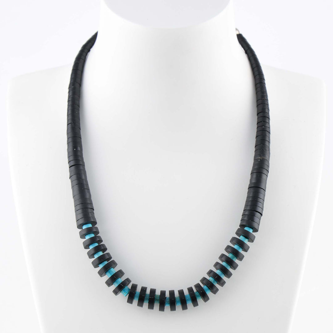 Jet and Turquoise Necklace