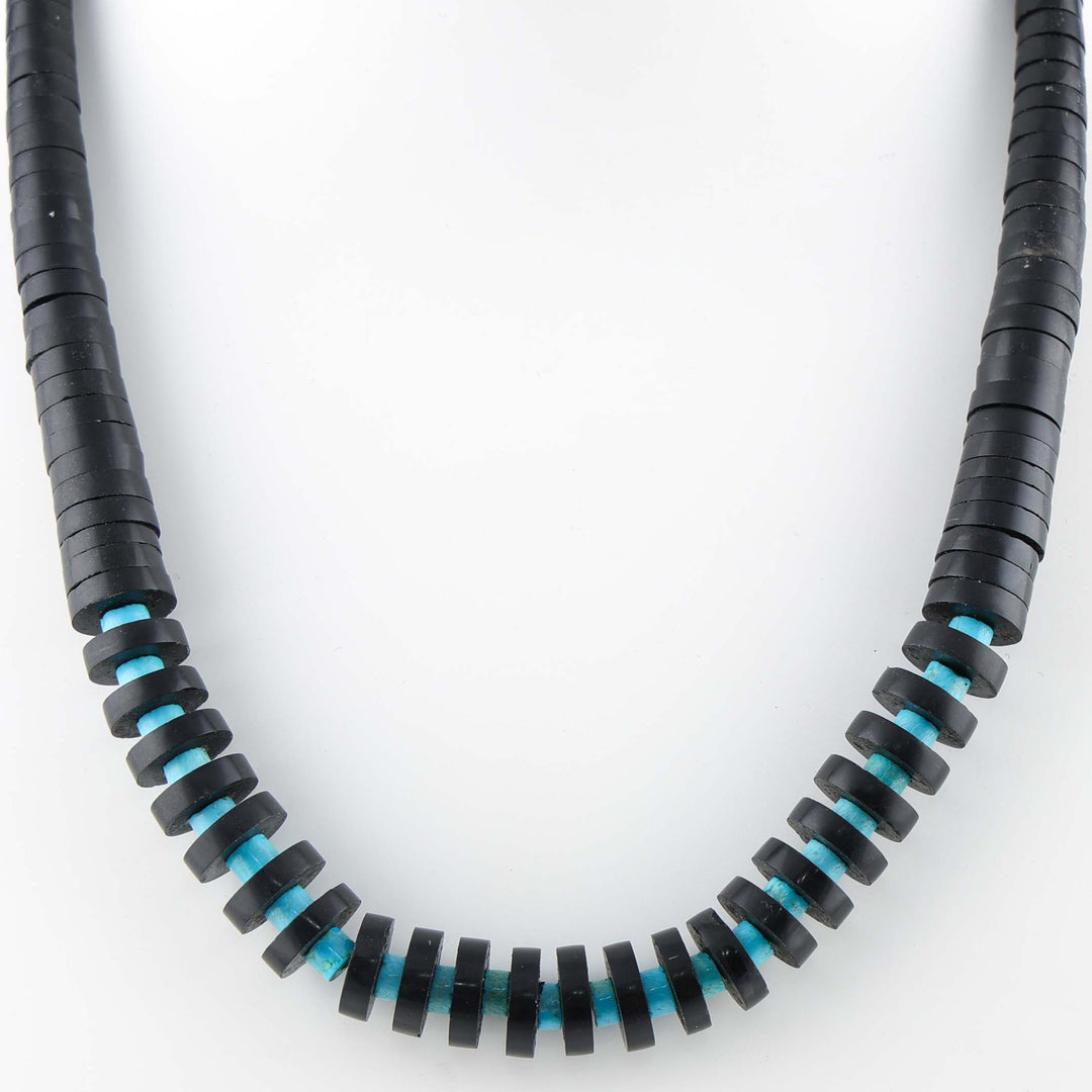 Jet and Turquoise Necklace