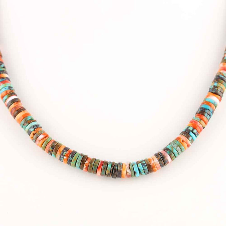 Spiny Oyster and Turquoise Necklace