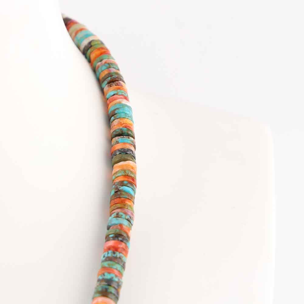 Spiny Oyster and Turquoise Necklace