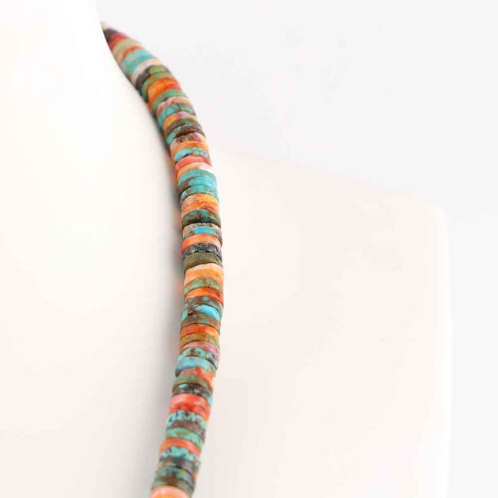 Spiny Oyster and Turquoise Necklace