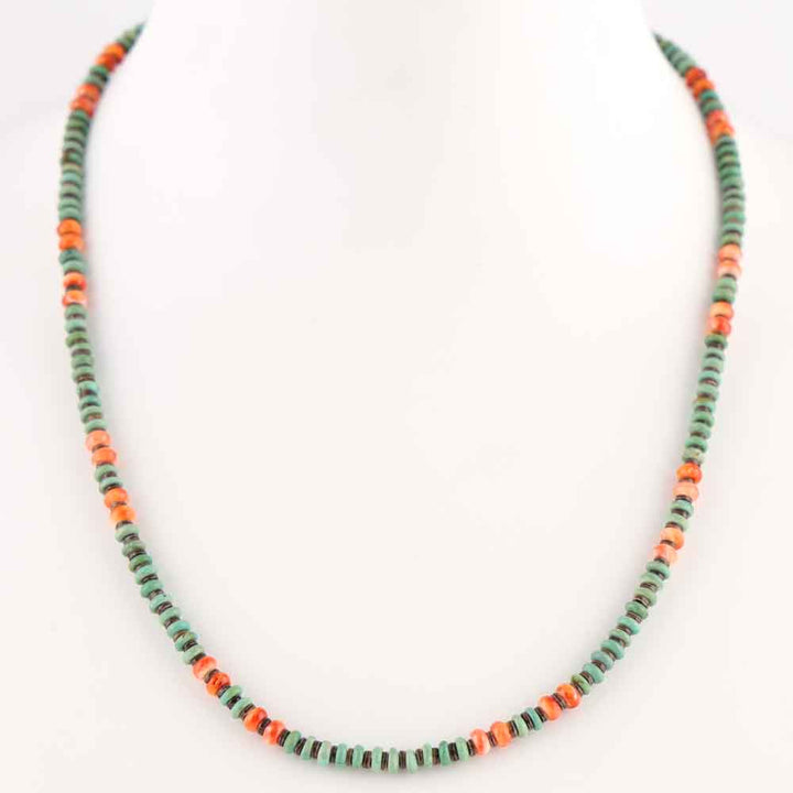 Turquoise and Spiny Oyster Necklace