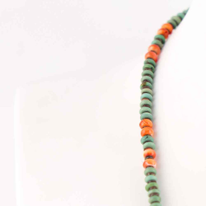 Turquoise and Spiny Oyster Necklace