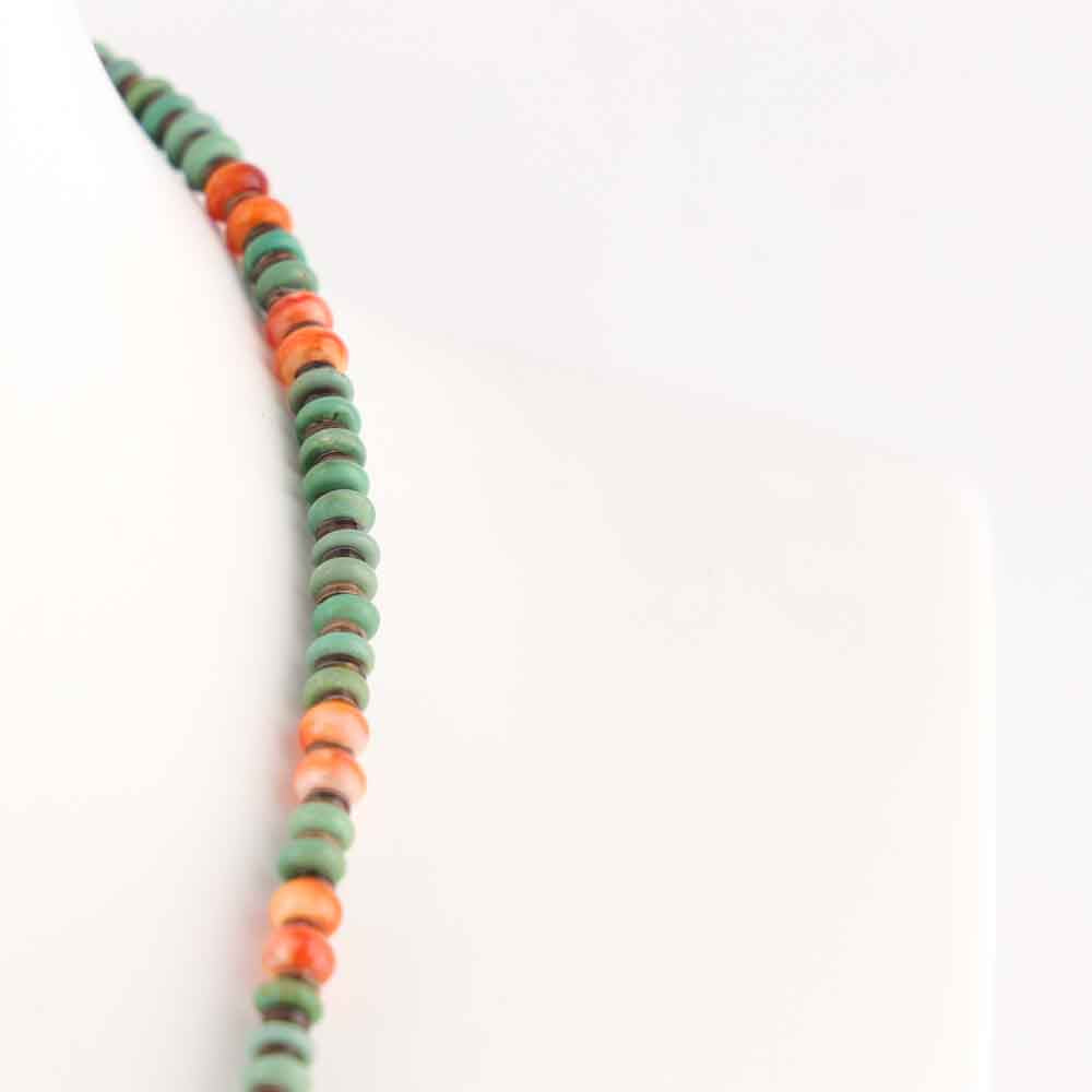 Turquoise and Spiny Oyster Necklace