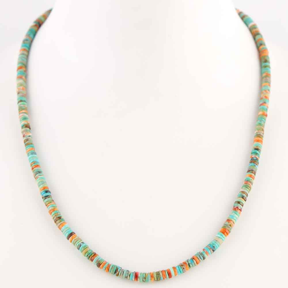 Turquoise and Spiny Oyster Necklace